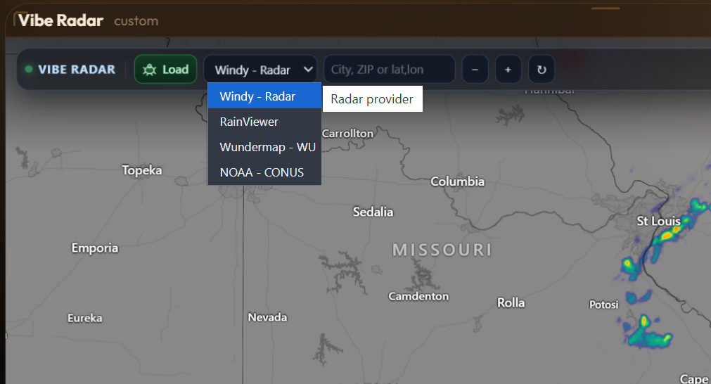 Radar Selection